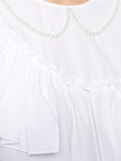 Shop Simone Rocha Ruffled Belted Dress - White
