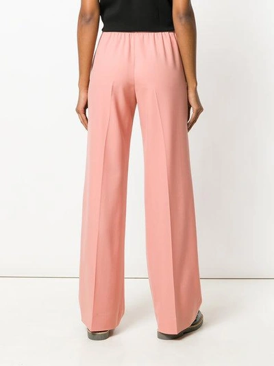 Miu Miu Stretch Wool Wide Pants In Pink