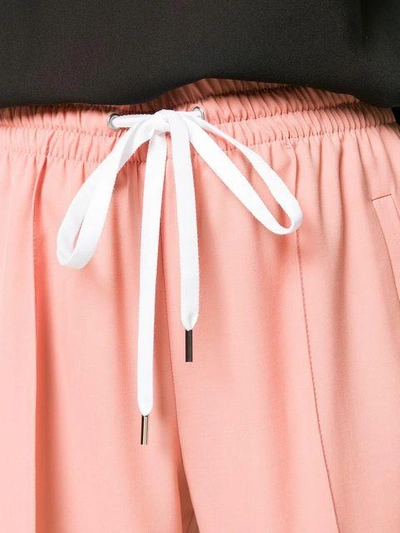 Shop Miu Miu Drawstring Trousers In Pink