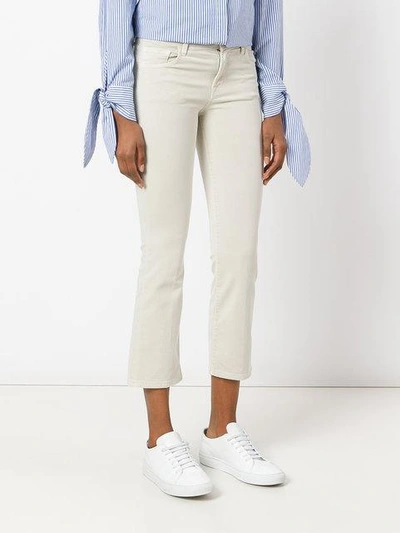 Shop J Brand Selena Kick Flare Jeans In Neutrals