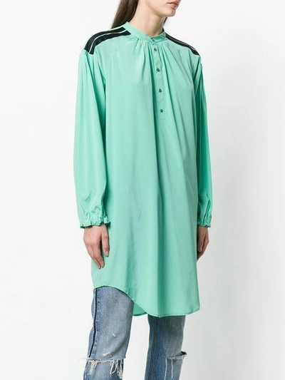 Shop A.f.vandevorst Oversized Mandarin Collar Shirt In Green