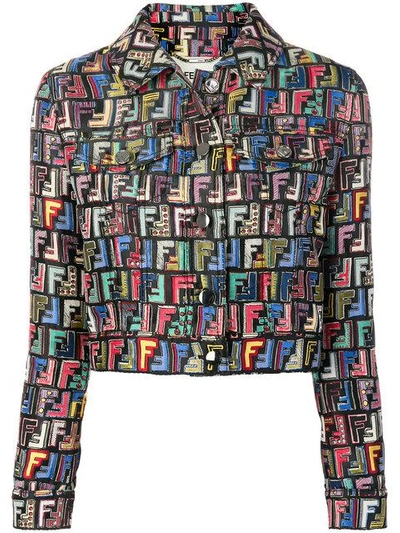 Shop Fendi Ff Logo Printed Jacket