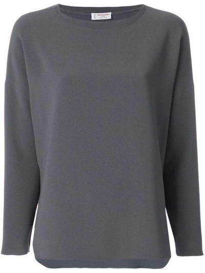 Shop Alberto Biani Dropped Shoulder Sweatshirt - Grey