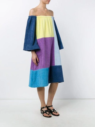 Shop Lisa Marie Fernandez Patchwork Dress In Multicolour