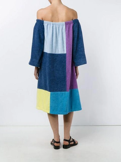 Shop Lisa Marie Fernandez Patchwork Dress In Multicolour