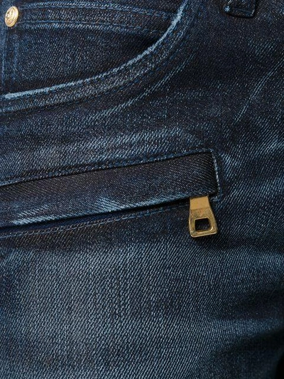 Shop Balmain Classic Cropped Jeans In Blue