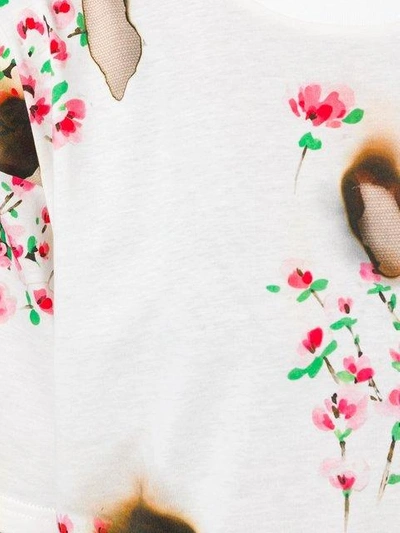 Shop Moschino Burned Effect T-shirt Dress In Neutrals