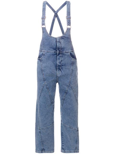 skinny leg denim dungarees