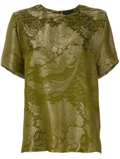 Shop Etro Brocade Patterned T-shirt