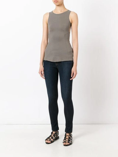 Shop Rick Owens Lilies Fitted Vest Top - Grey