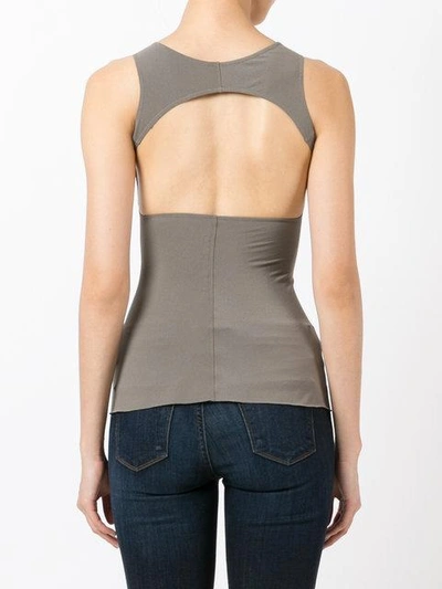 Shop Rick Owens Lilies Fitted Vest Top - Grey