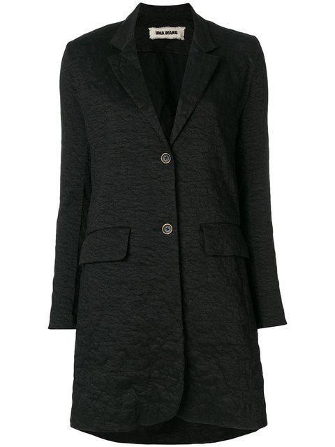 Uma Wang Single Breasted Coat In Black | ModeSens