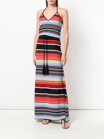 Shop Laneus Mexico Skirt In Multicolour