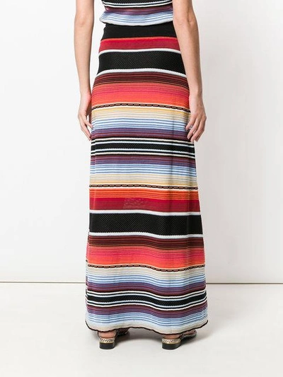 Shop Laneus Mexico Skirt In Multicolour