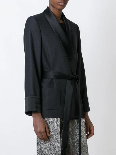 Shop Racil Shawl Lapel Belted Jacket In Black