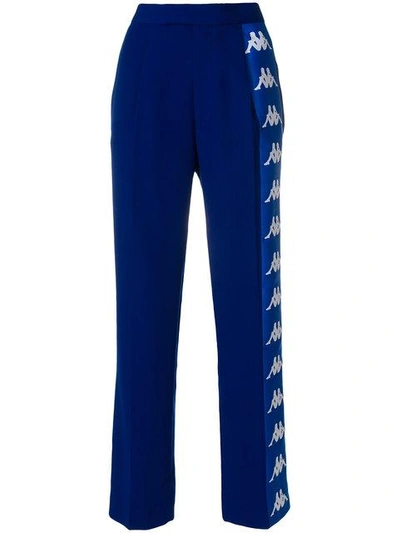 Shop Faith Connexion X Kappa Tailored Trousers - Blue