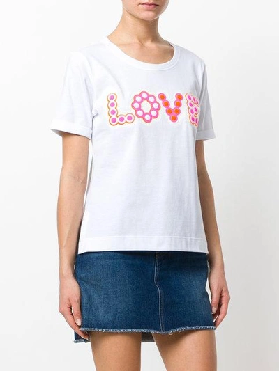 Shop Fendi Love Stud T In White