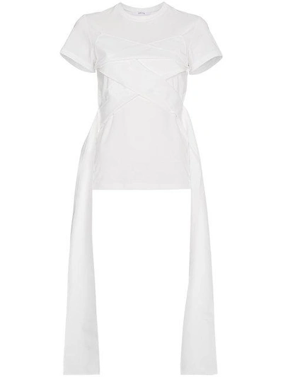 Shop Adeam Short Sleeve Twisted Top - White