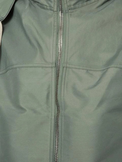 Shop Rick Owens Hooded Windbreaker Jacket In Green