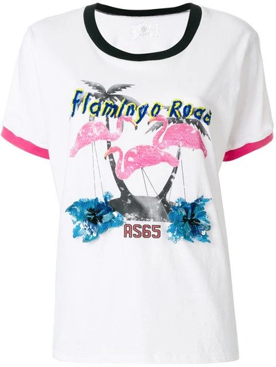 Shop As65 Flamingo T-shirt - White