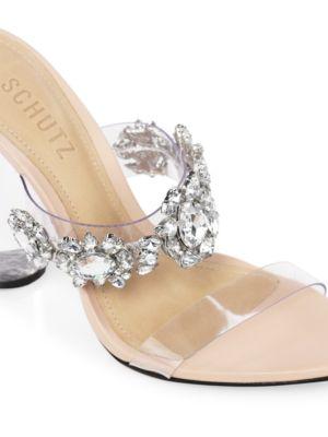 schutz blanck transparent sandals