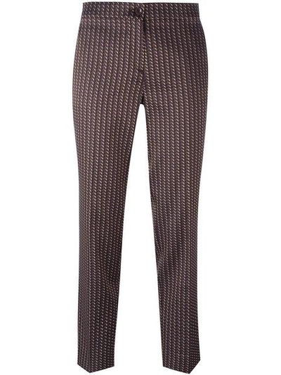 Shop Etro Jacquard Trousers In 100