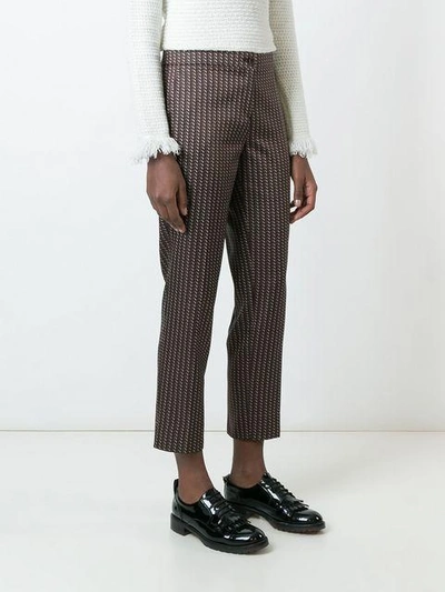 Shop Etro Jacquard Trousers In 100