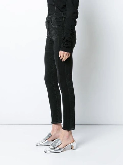 Shop Citizens Of Humanity Skinny Cropped Jeans In Black