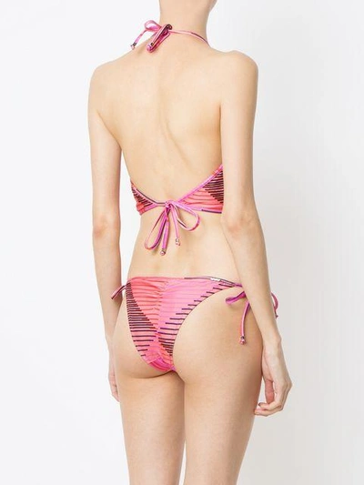 Shop Amir Slama Printed Cut Out Swimsuit In Pink