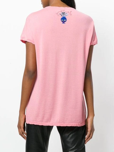Shop Barrie V-neck T-shirt In Pink