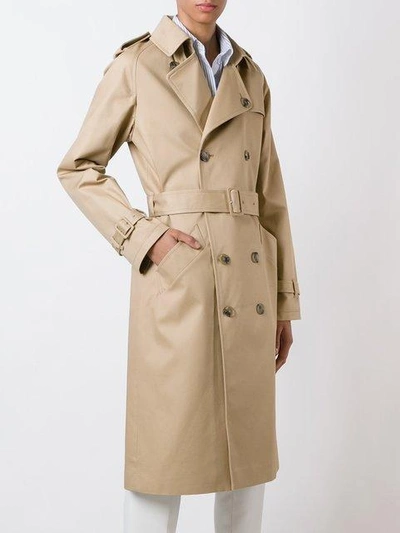 Shop Apc Greta Trench Coat In Neutrals