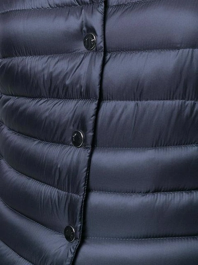 Shop Moncler Fitted Padded Jacket In Blue