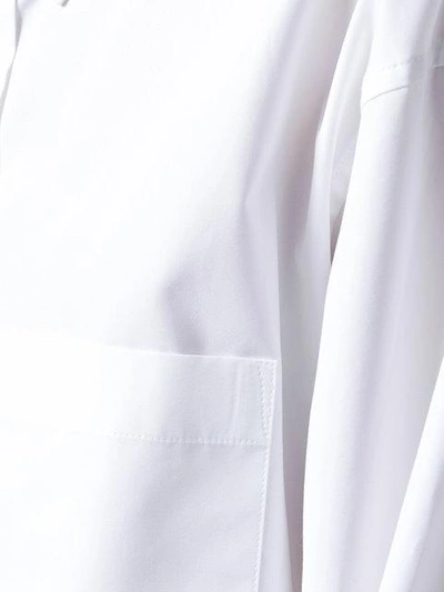Shop Balenciaga Swing Collar Shirt In White