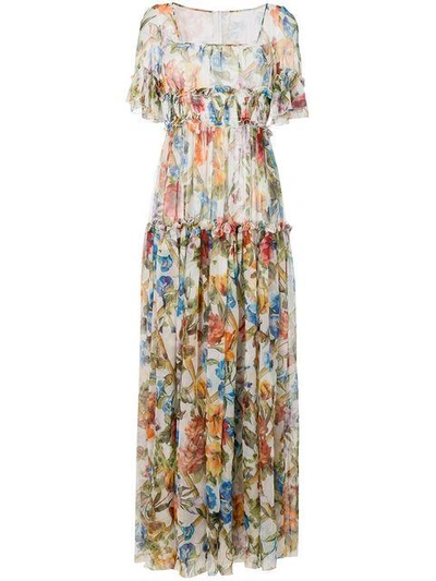 floral frilled dress