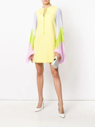 Shop Emilio Pucci Contrast-sleeves Dress In Yellow