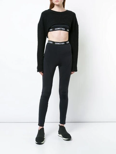 Shop Cushnie Et Ochs Leonie Logo Leggings In Black