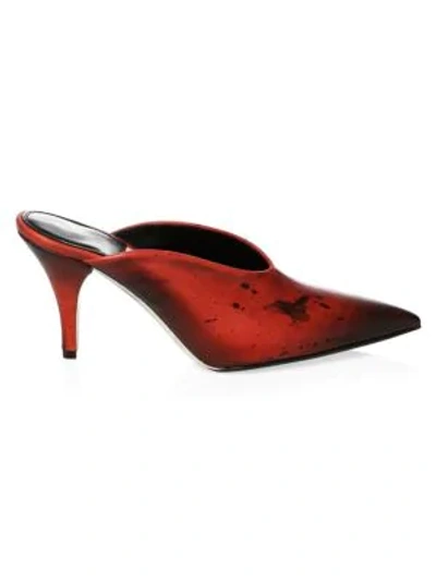 Shop Calvin Klein 205w39nyc Roslynn Leather Mules In Red Black
