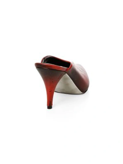 Shop Calvin Klein 205w39nyc Roslynn Leather Mules In Red Black