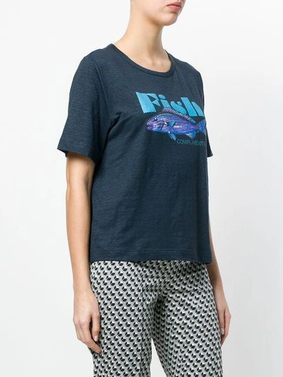 Shop Antonia Zander Fish Print T-shirt - Blue
