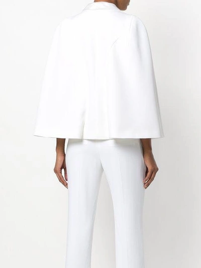 Shop Givenchy Grain De Poudre Tuxedo Collar Cape Jacket - White