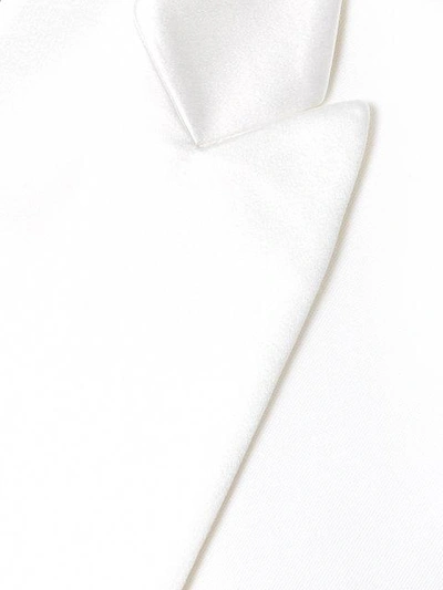 Shop Givenchy Grain De Poudre Tuxedo Collar Cape Jacket - White