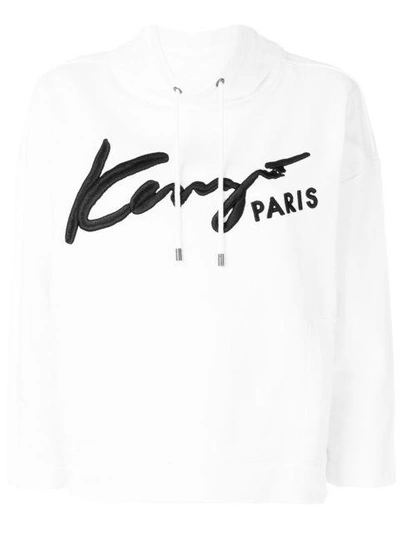 Shop Kenzo Signature Sweatshirt - White