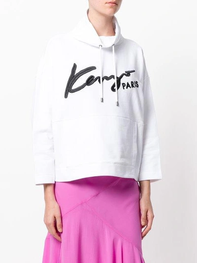 Shop Kenzo Signature Sweatshirt - White
