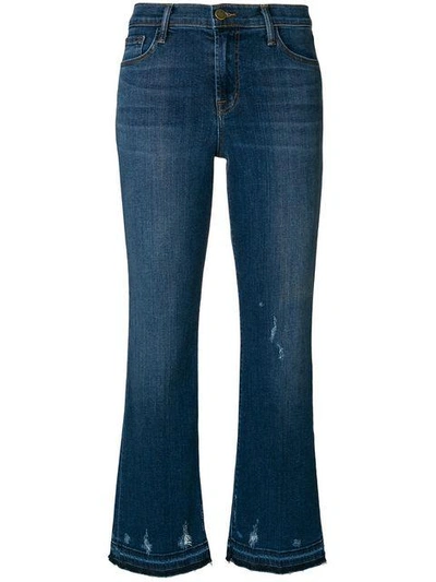 Shop J Brand Selena Cropped Jeans In Blue