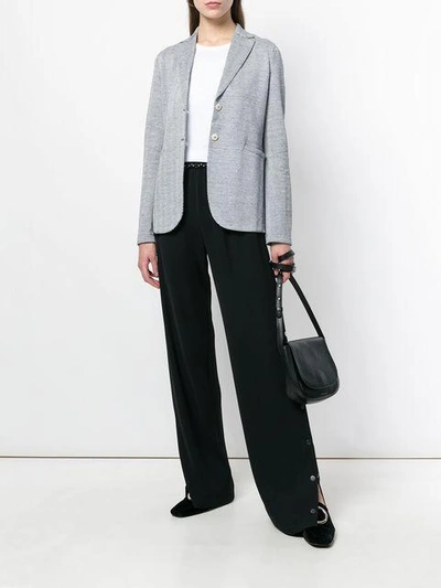 Shop Harris Wharf London Herringbone Blazer In Blue