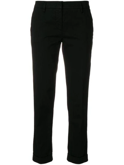 Shop Aspesi Cropped Trousers - Black