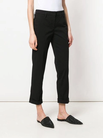 Shop Aspesi Cropped Trousers - Black