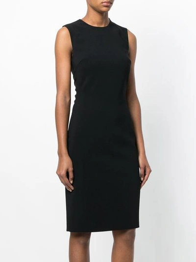Givenchy Cutout Crepe-paneled Stretch-cady Midi Dress In Black