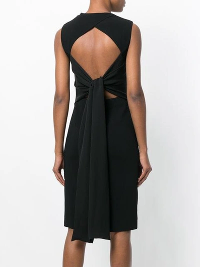 Shop Givenchy Open Back Tie Waist Dress In Black
