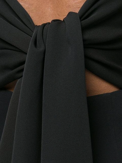 Givenchy Cutout Crepe-paneled Stretch-cady Midi Dress In Black